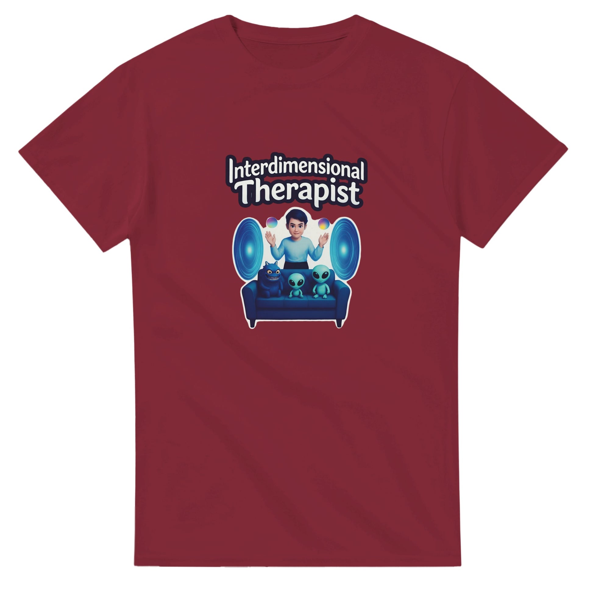 Interdimensional Therapist graphic design on a Heavyweight T-shirt