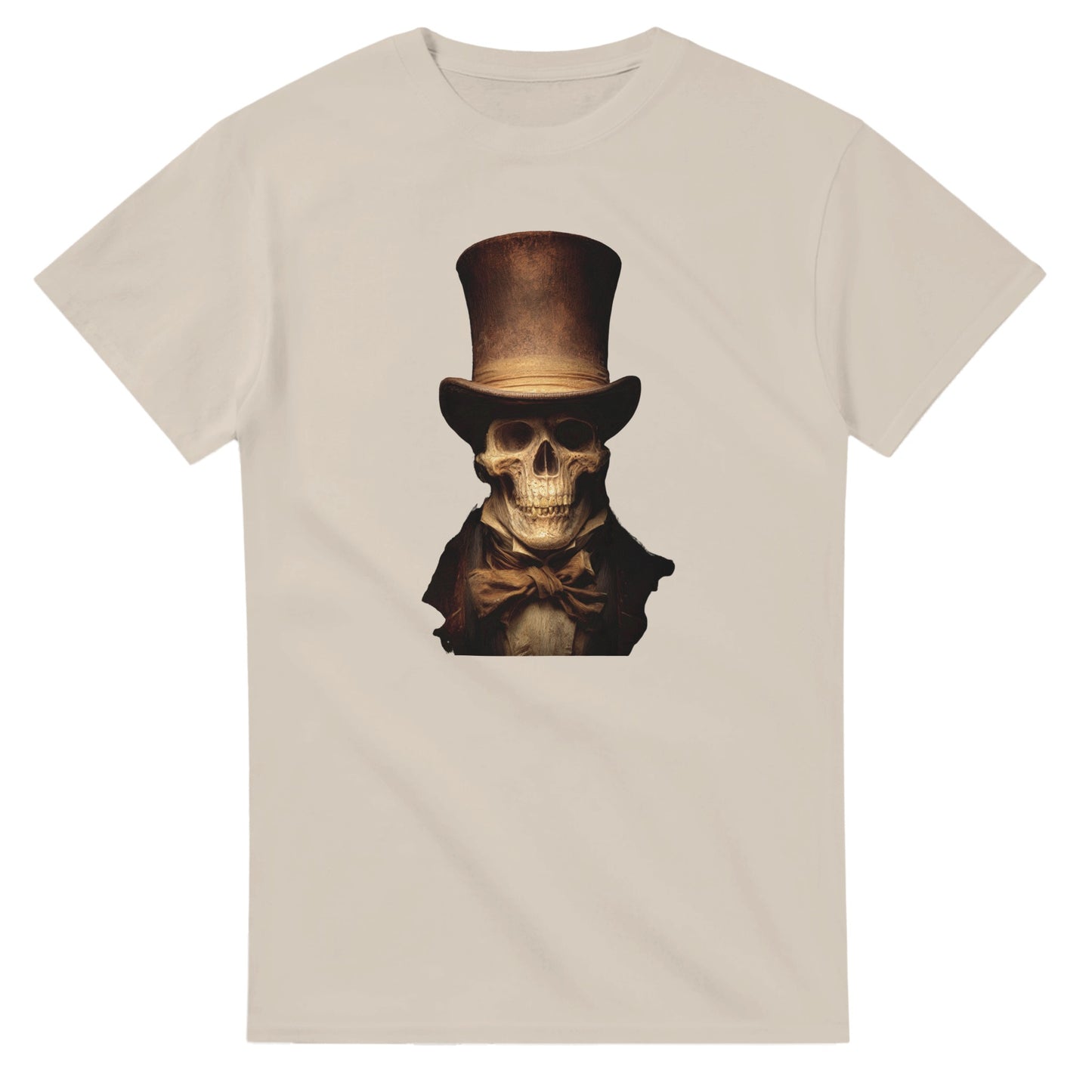Victorian Gentleman Skull on a Heavyweight T-shirt