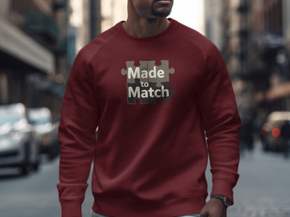 Made to Match Puzzle Piece Graphic Sweatshirt