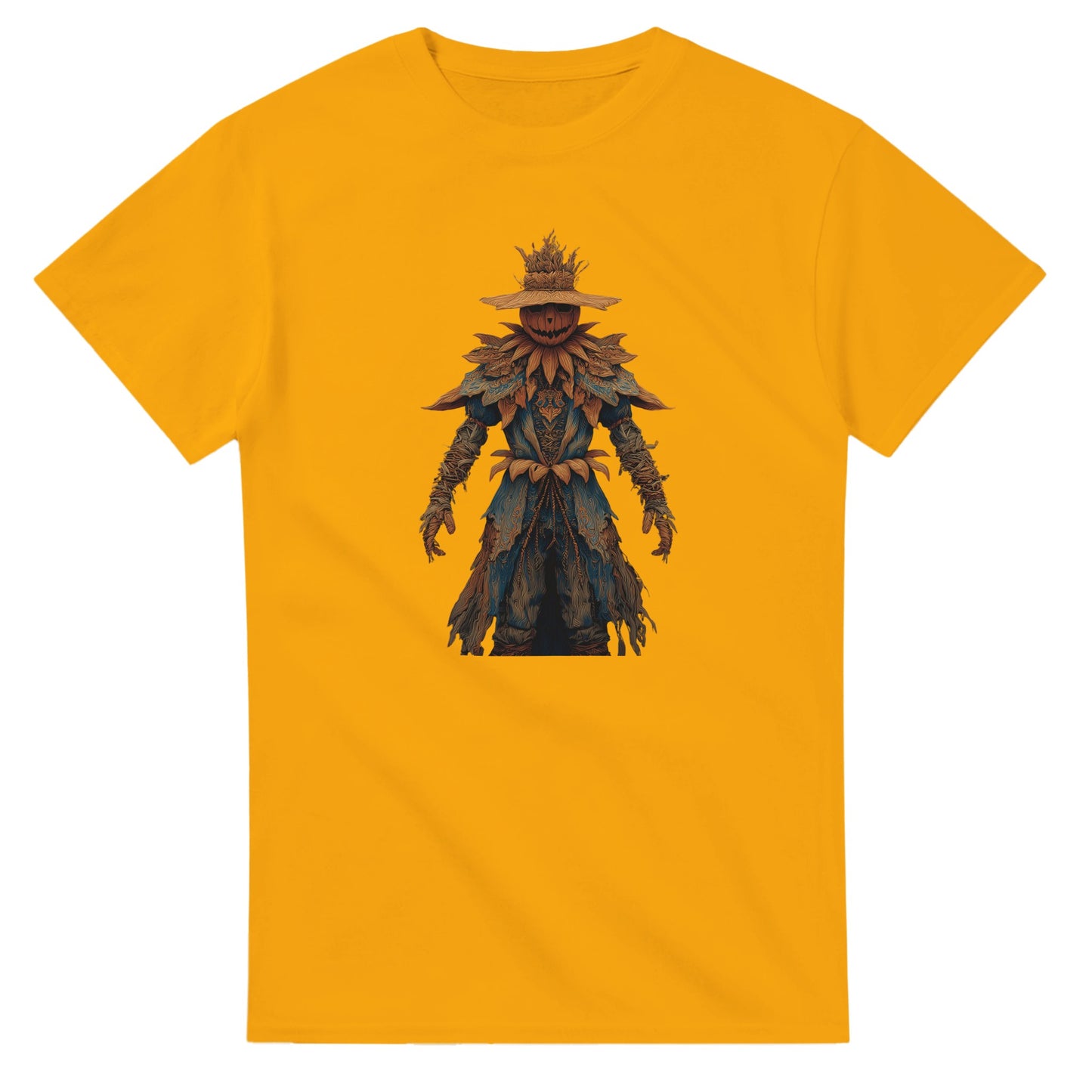Haunted Harvest Scarecrow on a Heavyweight T-shirt