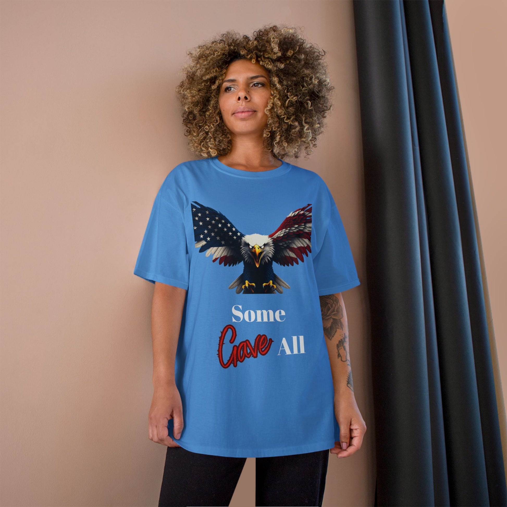 Some Gave All Patriotic Eagle on a Champion T-shirt