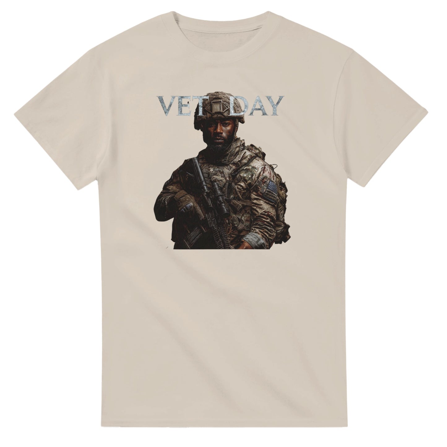 Vet Day Commemorative on a heavyweight t-shirt