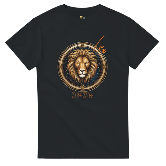 heavyweight crewneck t-shirt Astrology leo lion personalized
