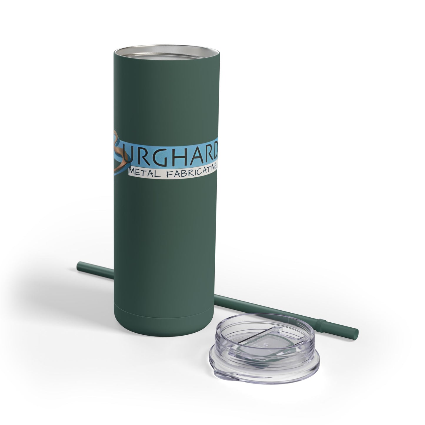 Burghardt Metal Fabricating, Inc., logo on a 20oz Insulated Skinny Tumbler