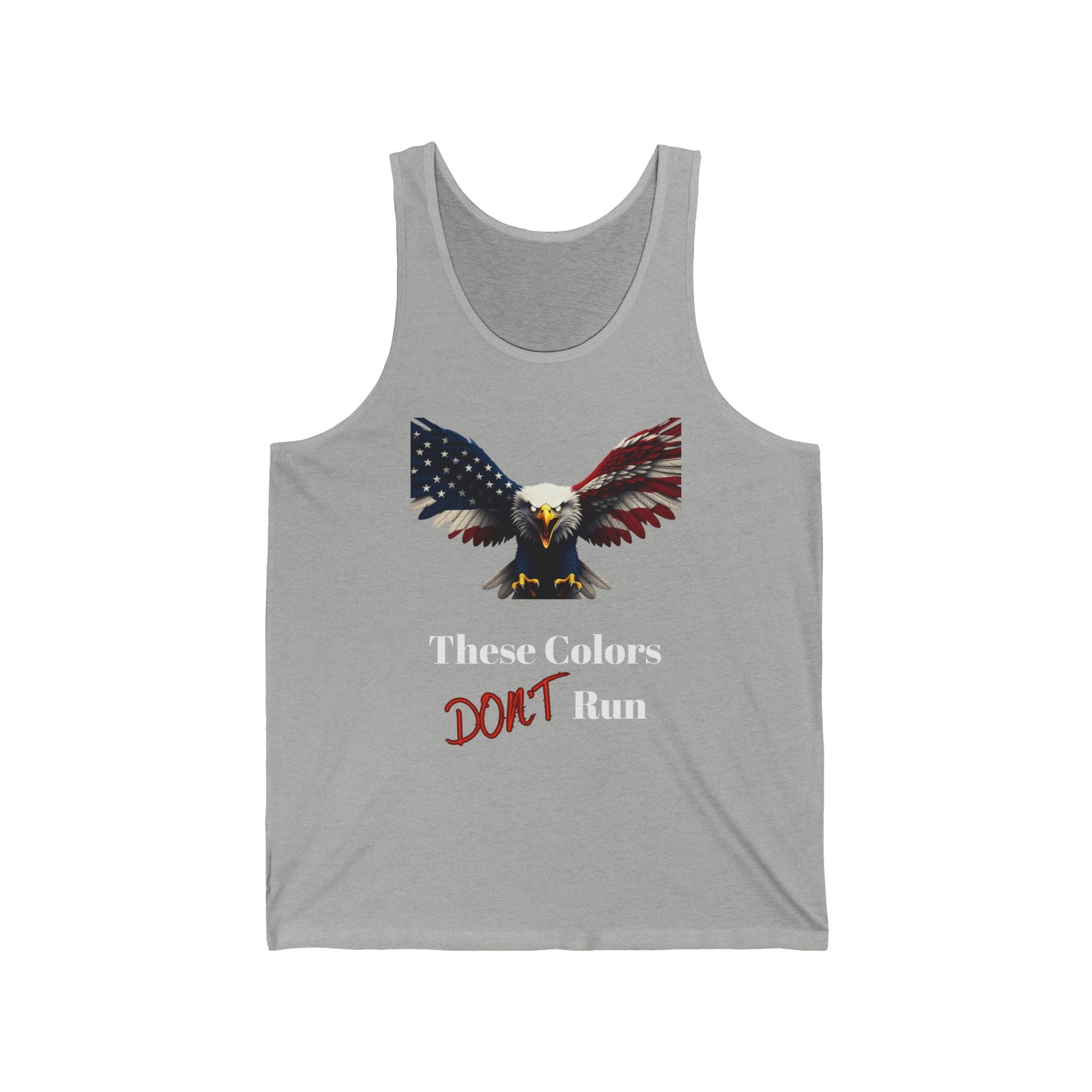 These Colors Don't Run Patriotic Eagle on a Premium Tank Top