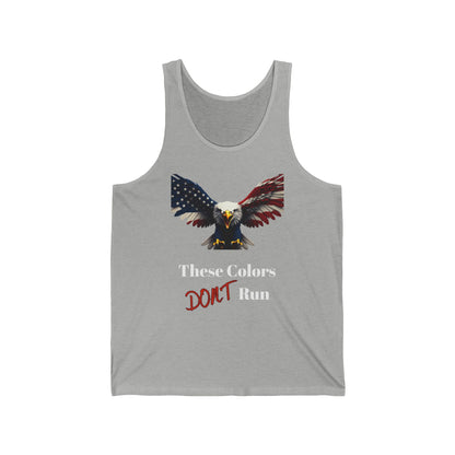These Colors Don't Run Patriotic Eagle on a Premium Tank Top