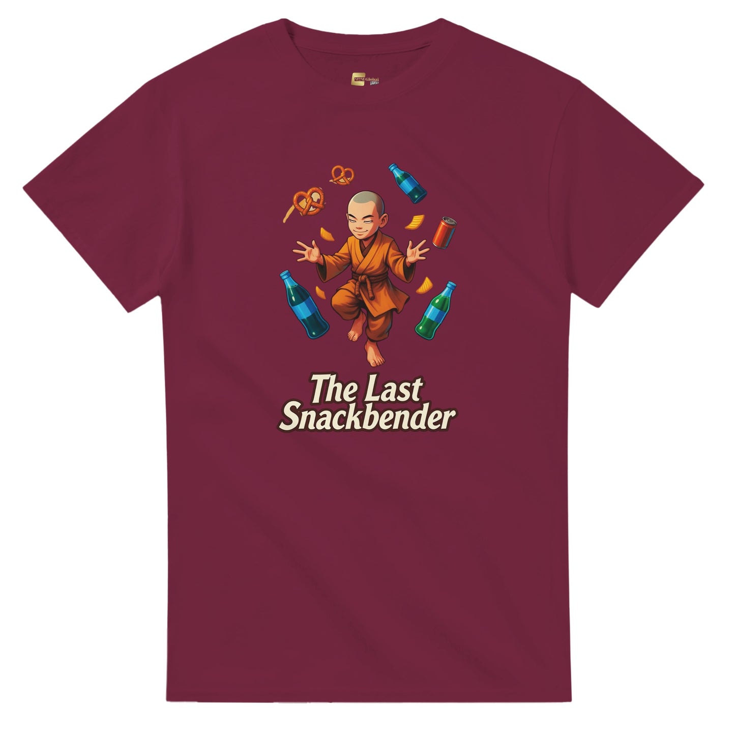 The Last Snackbender graphic design on a Heavyweight T-shirt