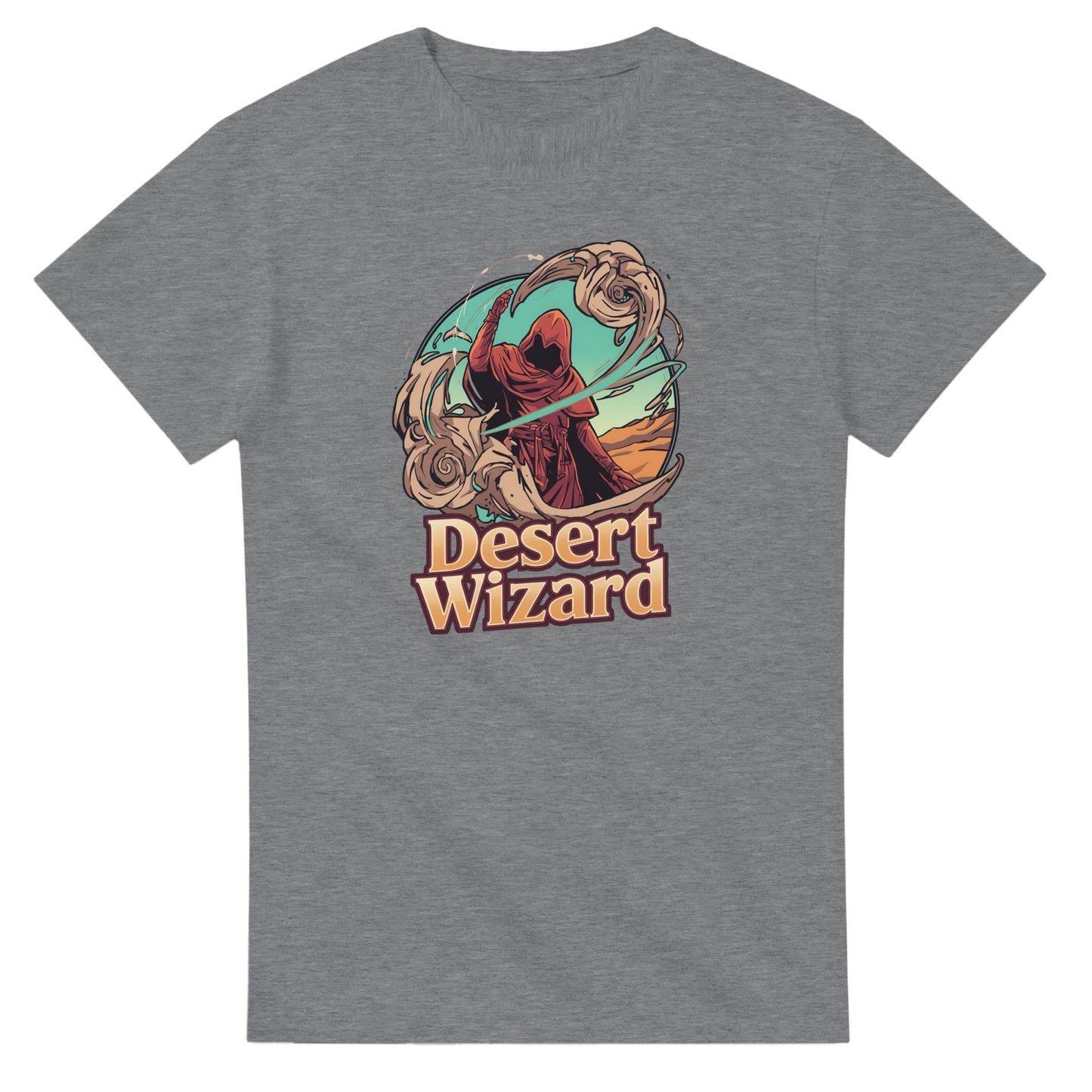 Mystic Desert Wizard graphic design on a Heavyweight T-shirt