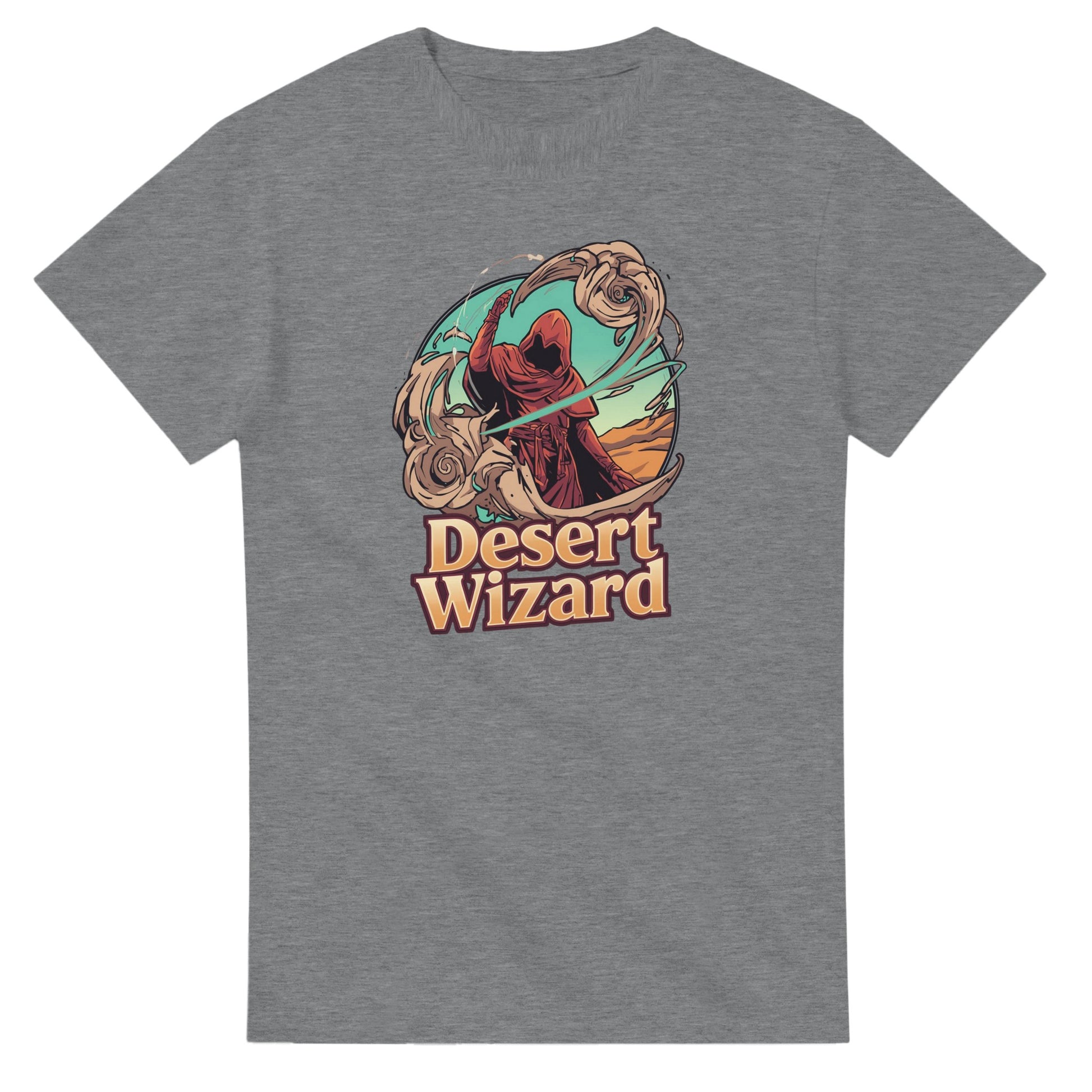 Mystic Desert Wizard graphic design on a Heavyweight T-shirt