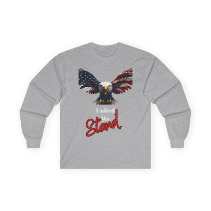 United We Stand Patriotic Eagle on a long sleeve tee