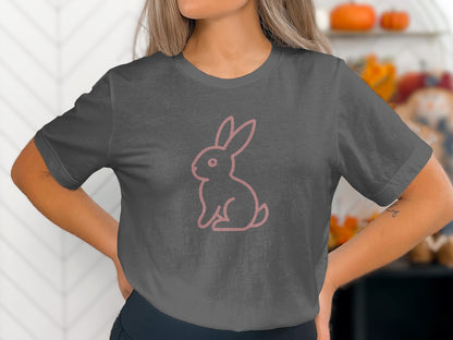 Pink Bunny Outline Design Gray Product type
