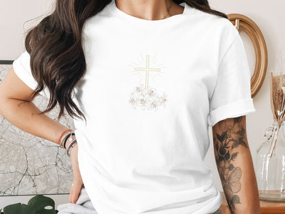 Christian Cross Lily Design White T-Shirt Product Type
Christian Cross
Lily Flower
Religious Design
Easter Celebration
Faith Apparel
Spiritual Gift
Floral Graphic
Hope Symbol
Divine Inspiration
Sacred Art
Worship Wear
Grace Design
Resurrection Tee
Spring Fashion
White T-Shirt
Graphic Tee
Jesus Christ
Religious Shirt
Christian Apparel
Cross Symbol