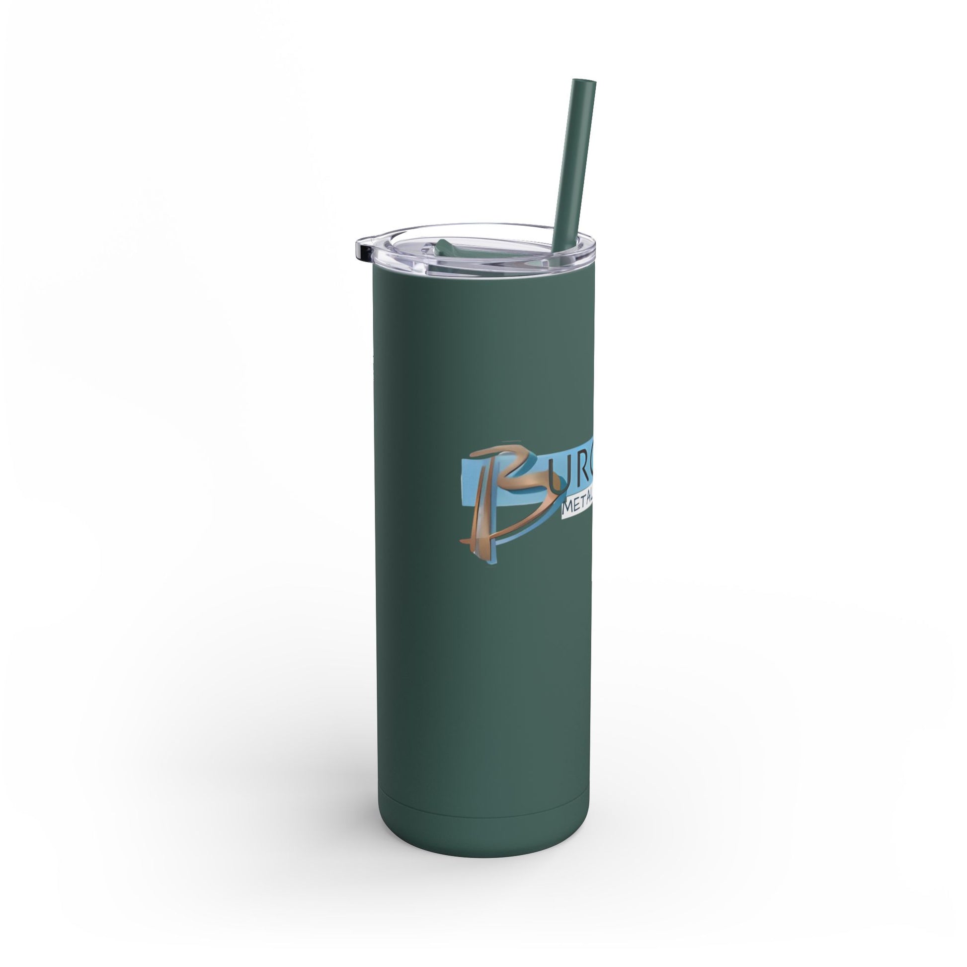 Burghardt Metal Fabricating, Inc., logo on a 20oz Insulated Skinny Tumbler