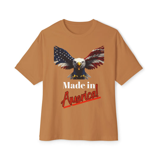 Made In America Patriotic Eagle on a Premium Tee