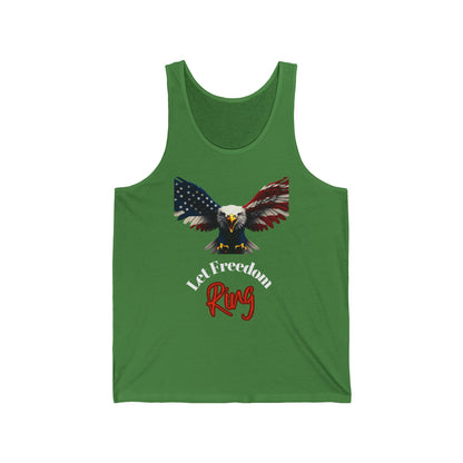 Let Freedom Ring Patriotic Eagle on a Premium Tank Top