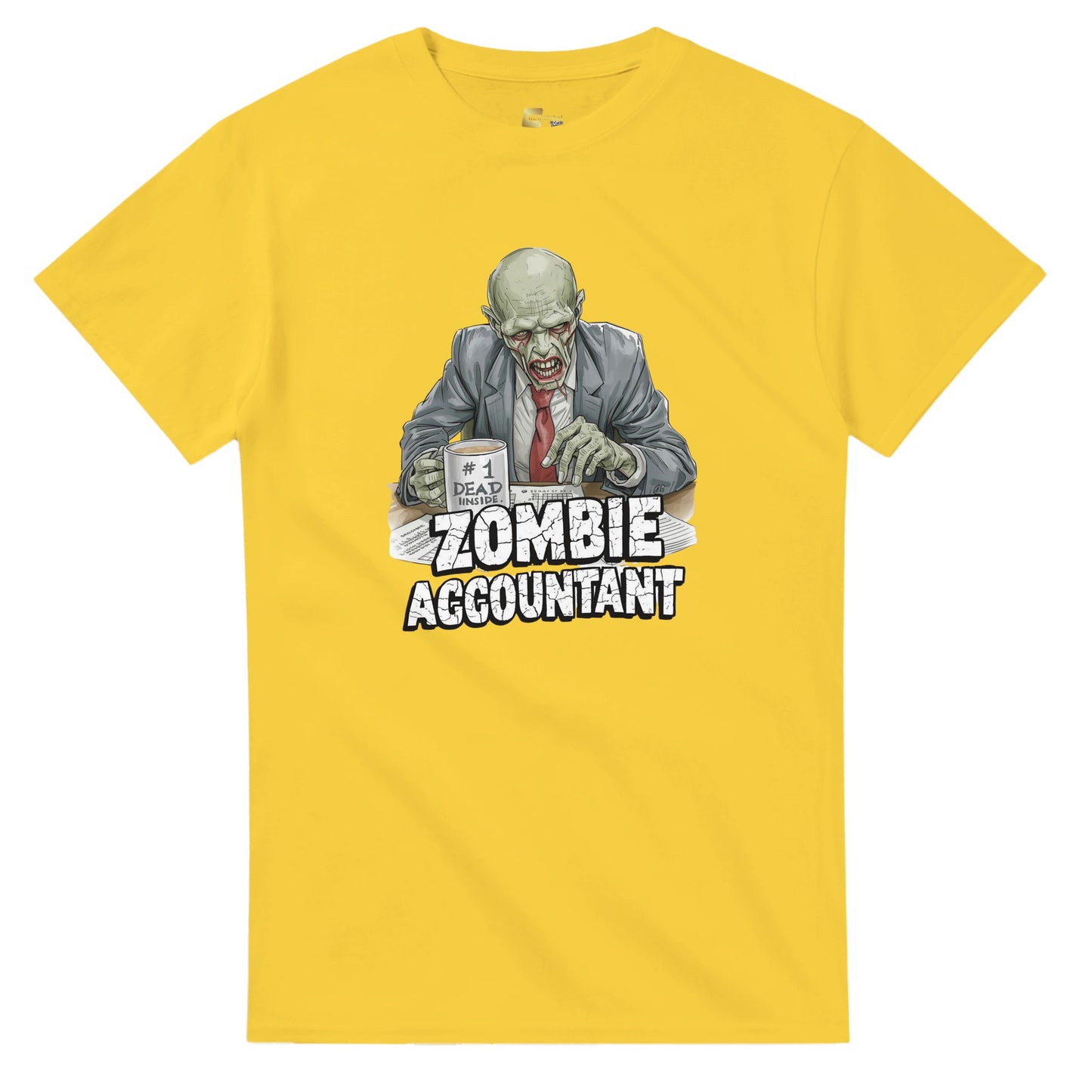 Zombie Accountant graphic design on a Heavyweight T-shirt