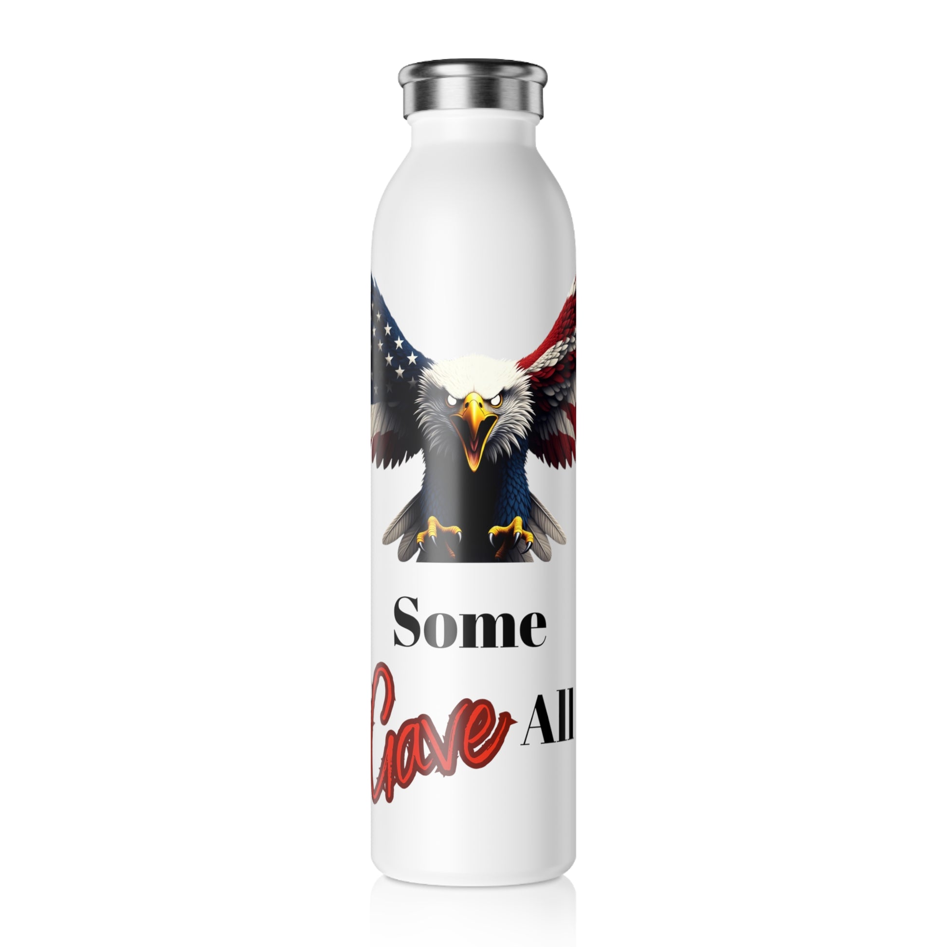 Some Gave All Patriotic Eagle on a 20oz Stainless Steel Water Bottle