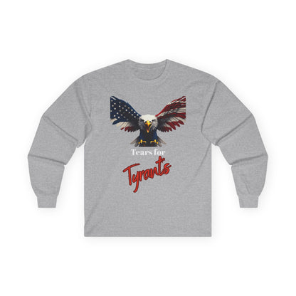 Tears For Tyrants Patriotic Eagle on a long sleeve tee