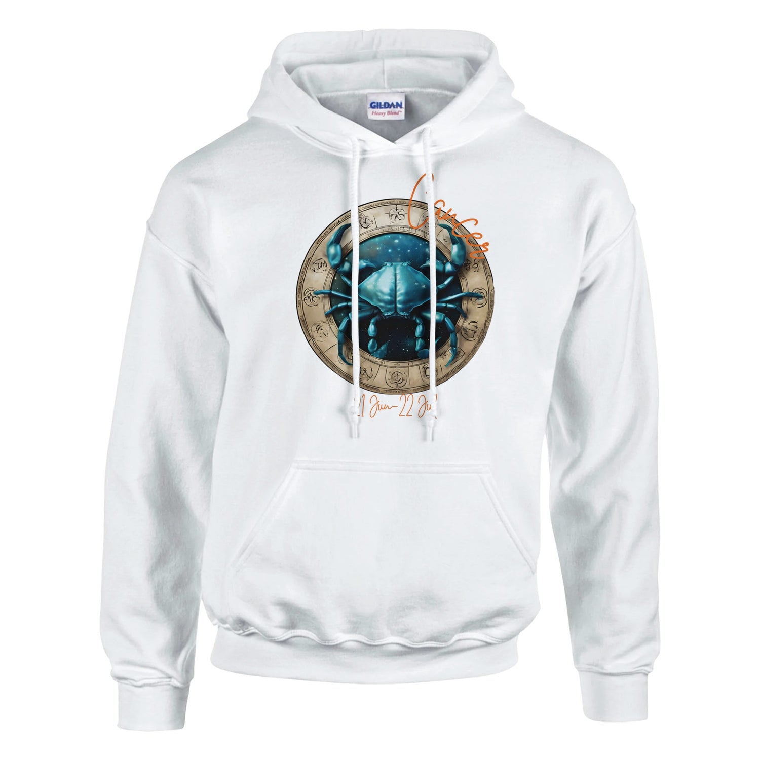 classic unisex pullover hoodie Astrology cancer crab personalized
