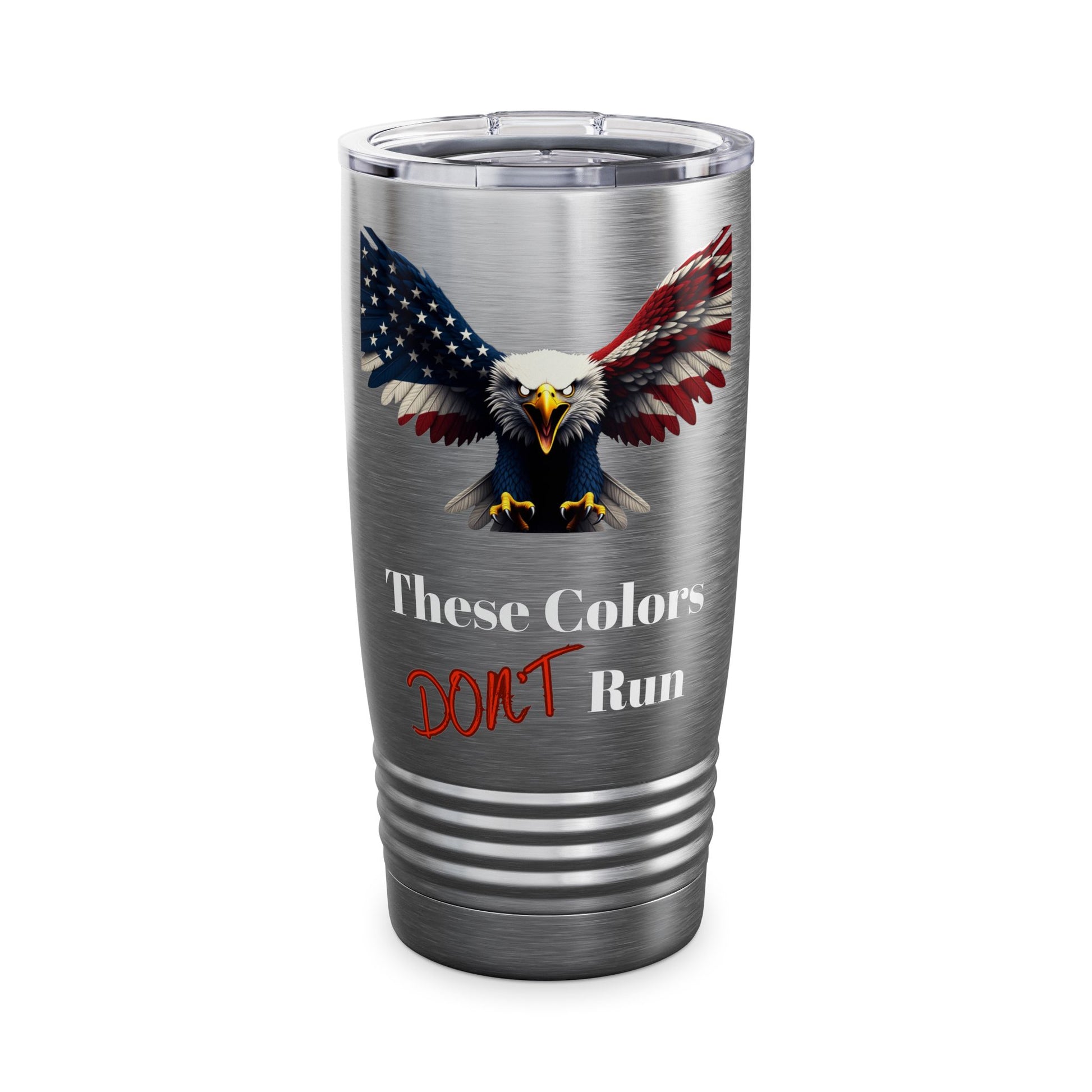 These Colors Don't Run Patriotic Eagle on a 20oz Insulated Tumbler