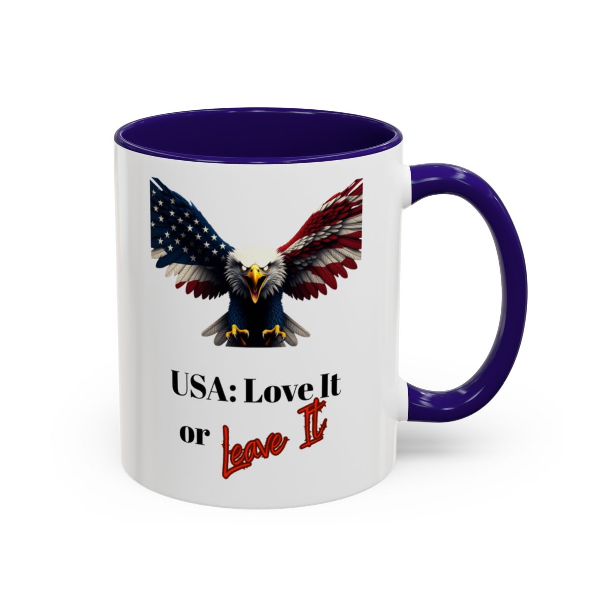 Patriotic Eagle USA Love It or Leave It Mug