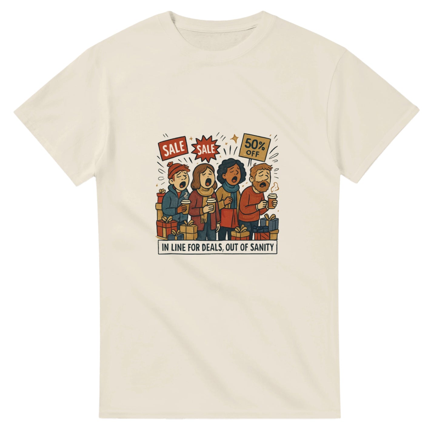 Out of Sanity Black Friday heavyweight t-shirt mockup