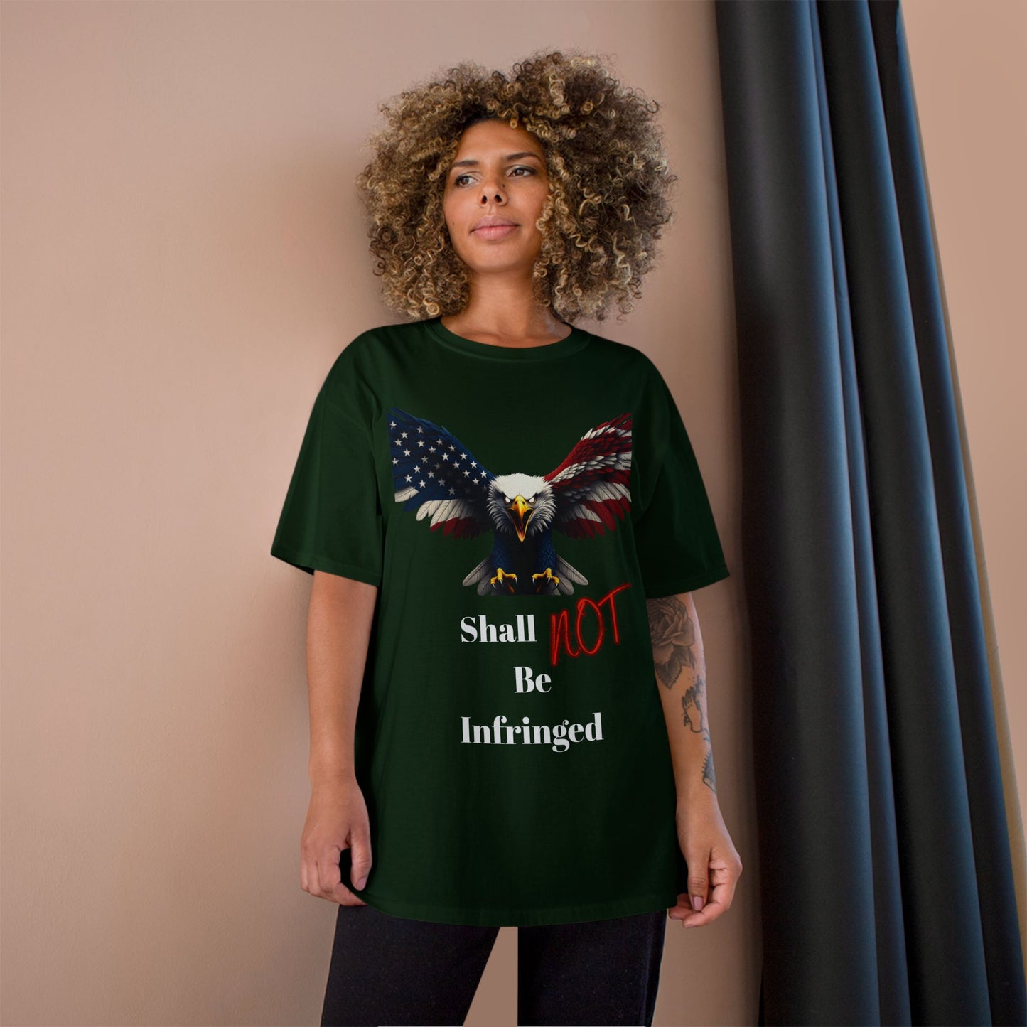 Shall Not Be Infringed Patriotic Eagle on a Champion T-shirt