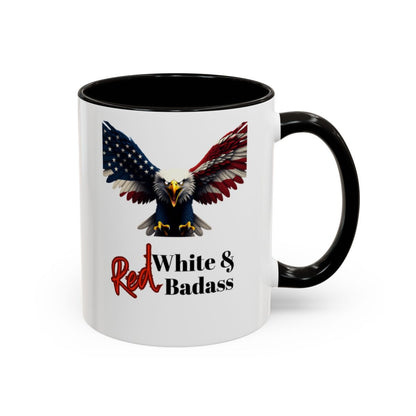 Red White & Badass Eagle Mug Patriotic Design