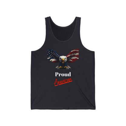 Proud American Patriotic Eagle on a Premium Tank Top