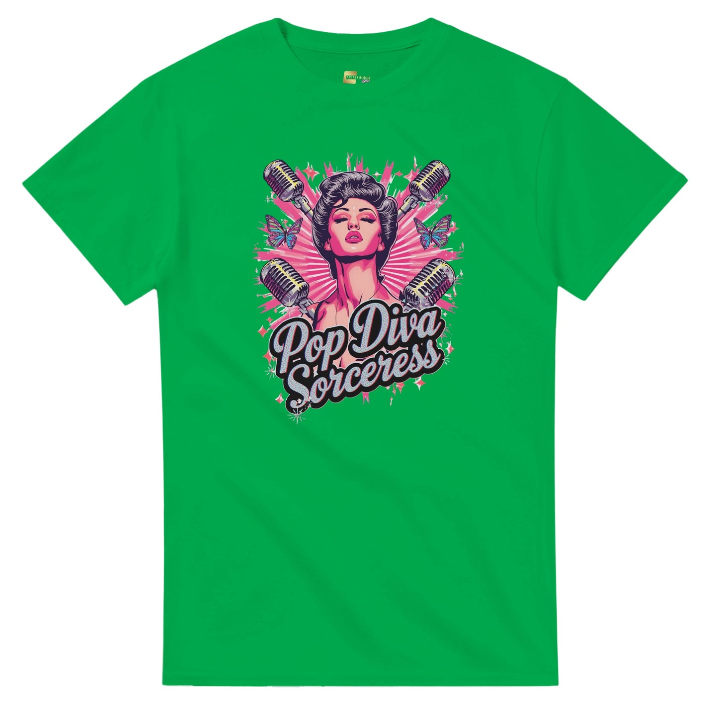 Pop Diva Sorceress graphic design on a Heavyweight T-shirt
