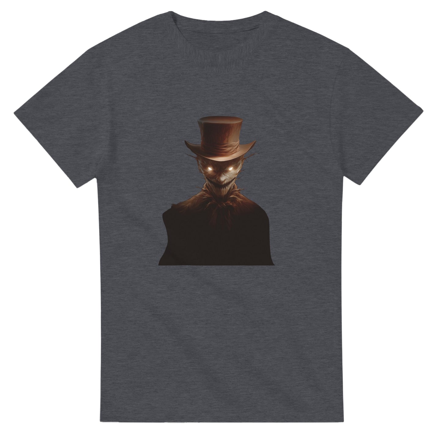 Mysterious Scarecrow Glowing Eyes on a Heavyweight T-shirt