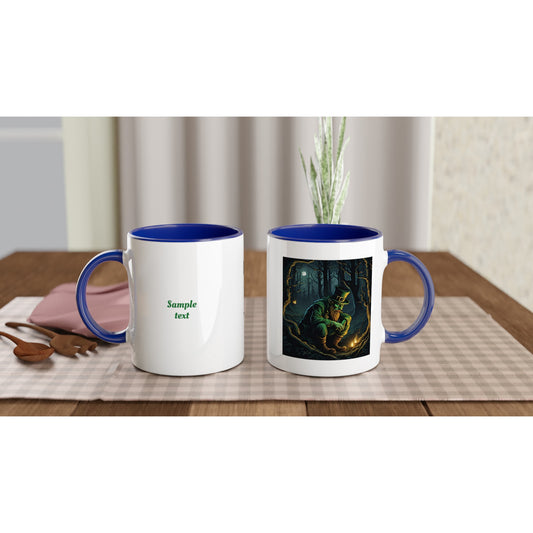 11oz ceramic mug with color inside mischievous leprechaun personalized