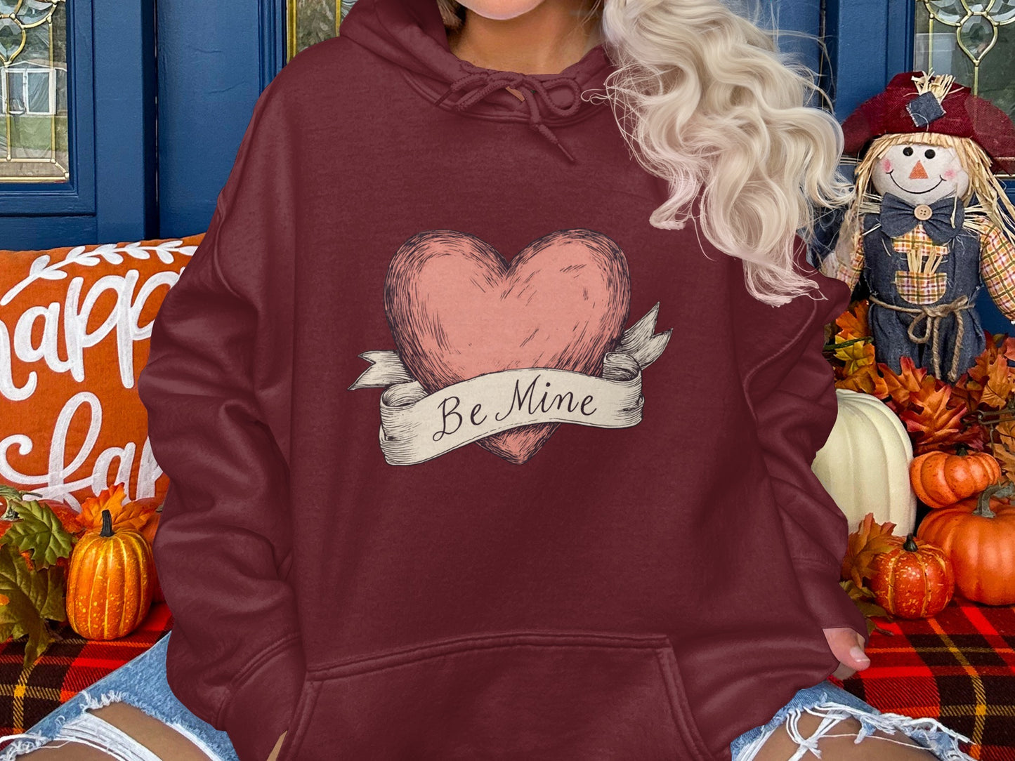 Be Mine Heart Valentine's Day Hoodie Sweatshirt