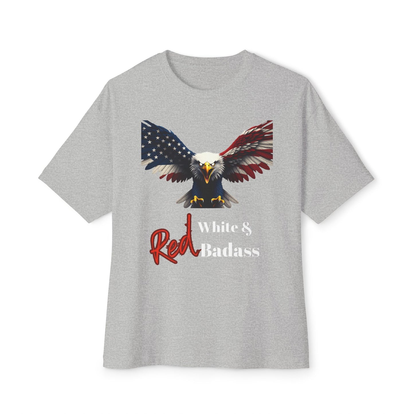 Red White & Badass Patriotic Eagle on a Premium Tee