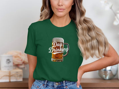 Day Drinking Graphic Tee Funny Beer Lover Shirt
