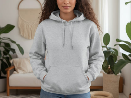 Comfortable Casual Light Gray Hoodie with Pocket