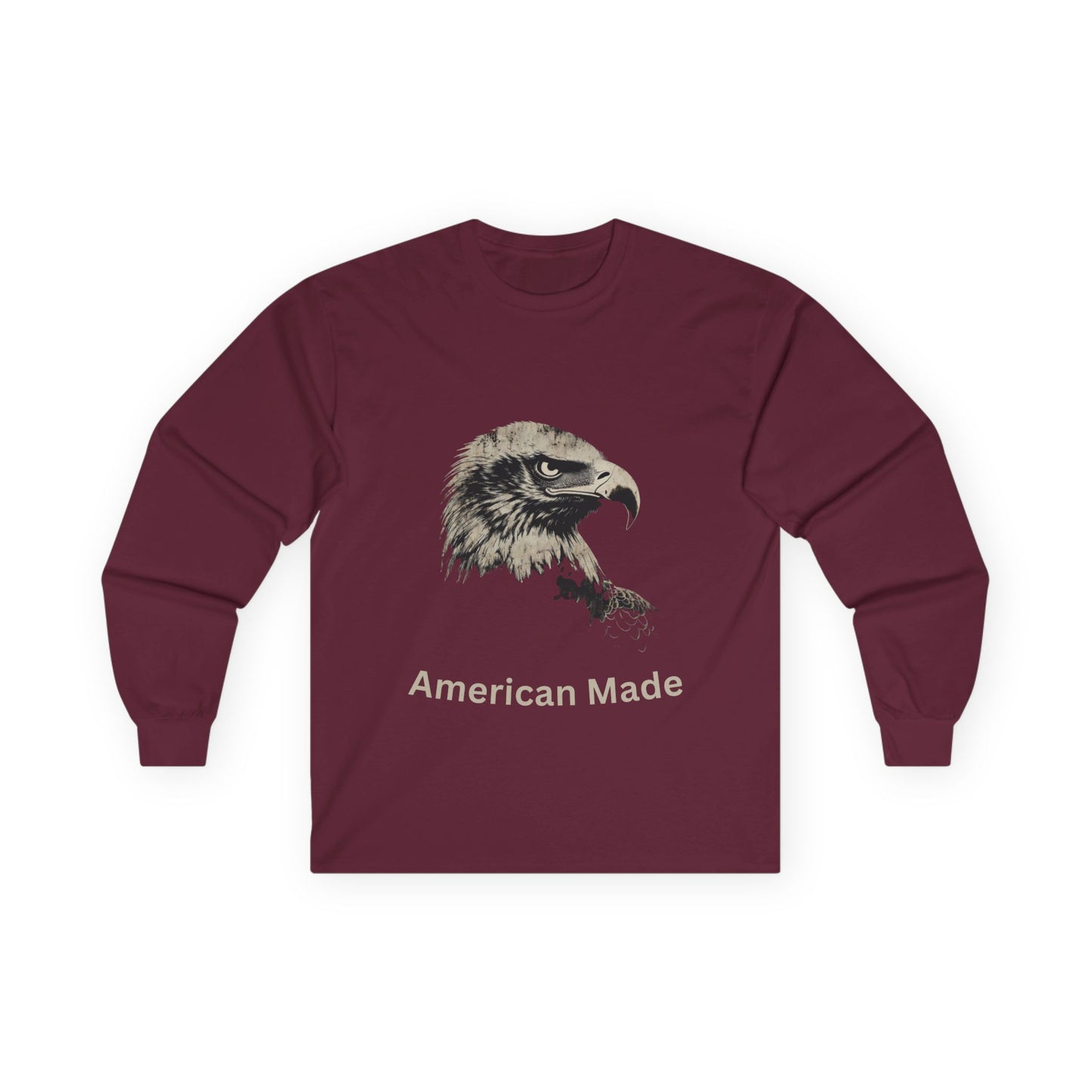 American Made text on a Long-Sleeve Tee