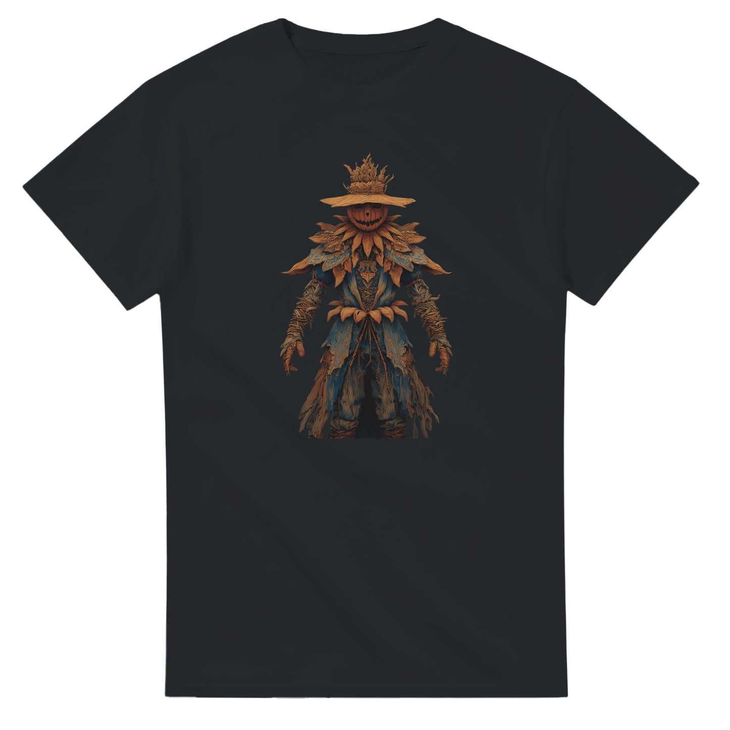 Haunted Harvest Scarecrow on a Heavyweight T-shirt
