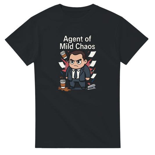 Agent of Mild Chaos graphic design on a Heavyweight T-shirt