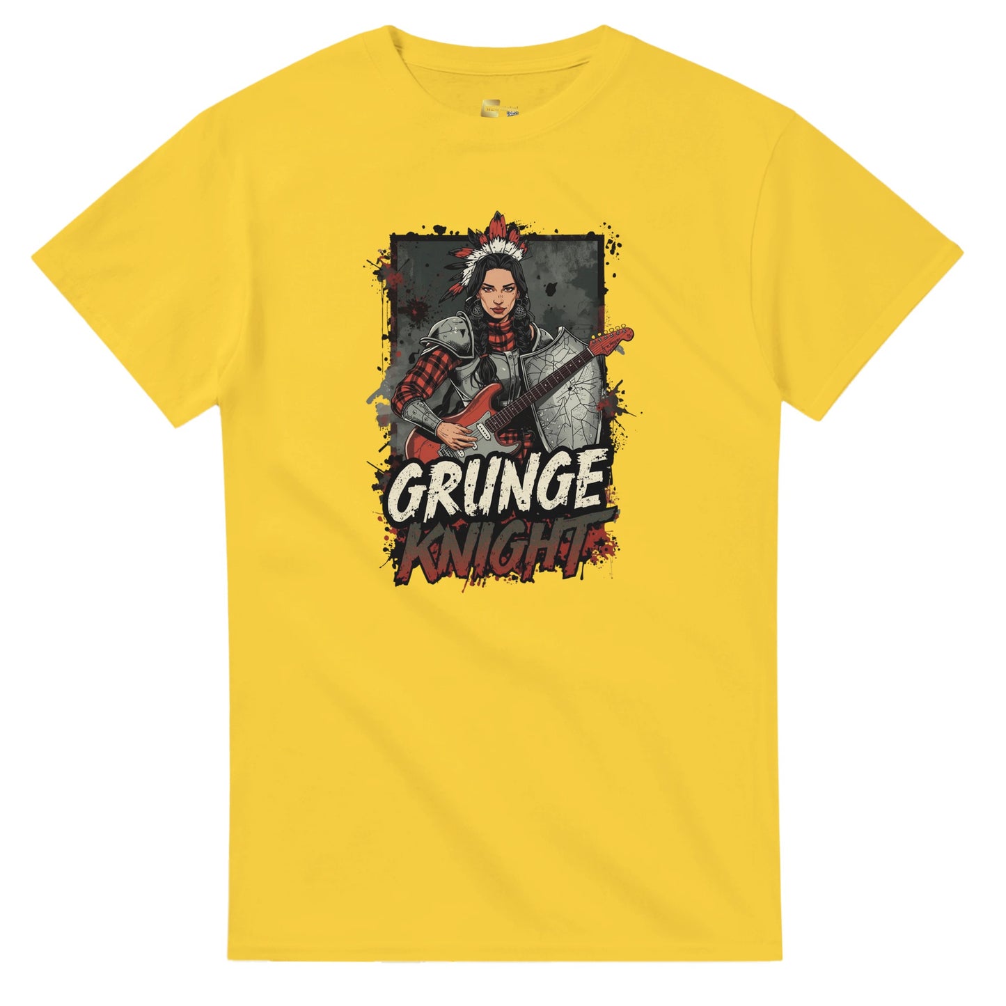 Grunge Knight graphic design on a Heavyweight T-shirt