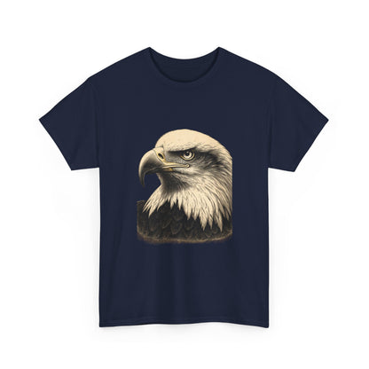 Engraved Eagle Head on a Heavyweight T-shirt