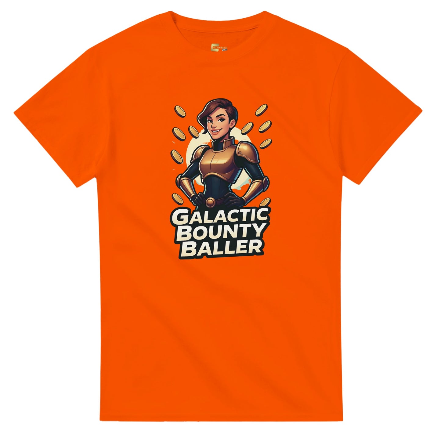 Galactic Bounty Baller graphic design on a Heavyweight T-shirt