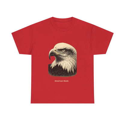 Engraved Eagle - American Made - muted text on the bottom of a Heavyweight T-shirt
