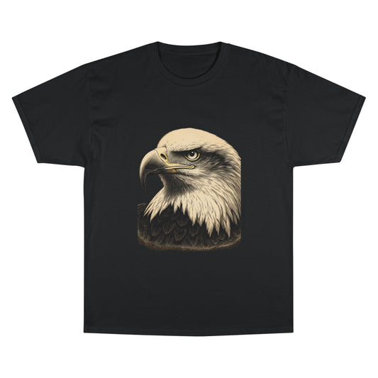Engraved Eagle Head on a Long-Sleeve Tee