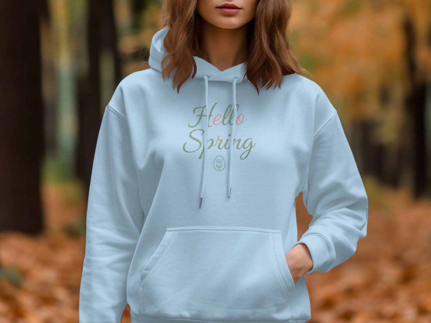 Cheerful Hello Spring Hoodie for Seasonal Style