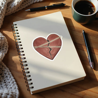 Heart Sticker Detailed Journal with Spiral Binding