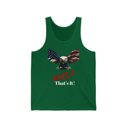 Merica. Thatâ's It Patriotic Eagle on a Premium Tank Top