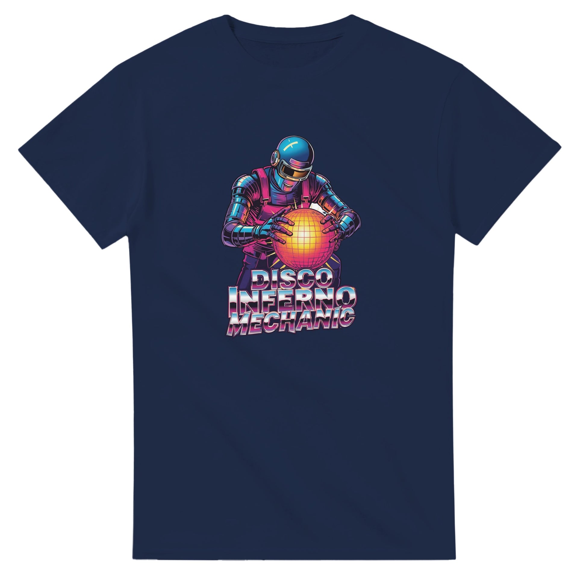 Disco Inferno Mechanic graphic design on a Heavyweight T-shirt