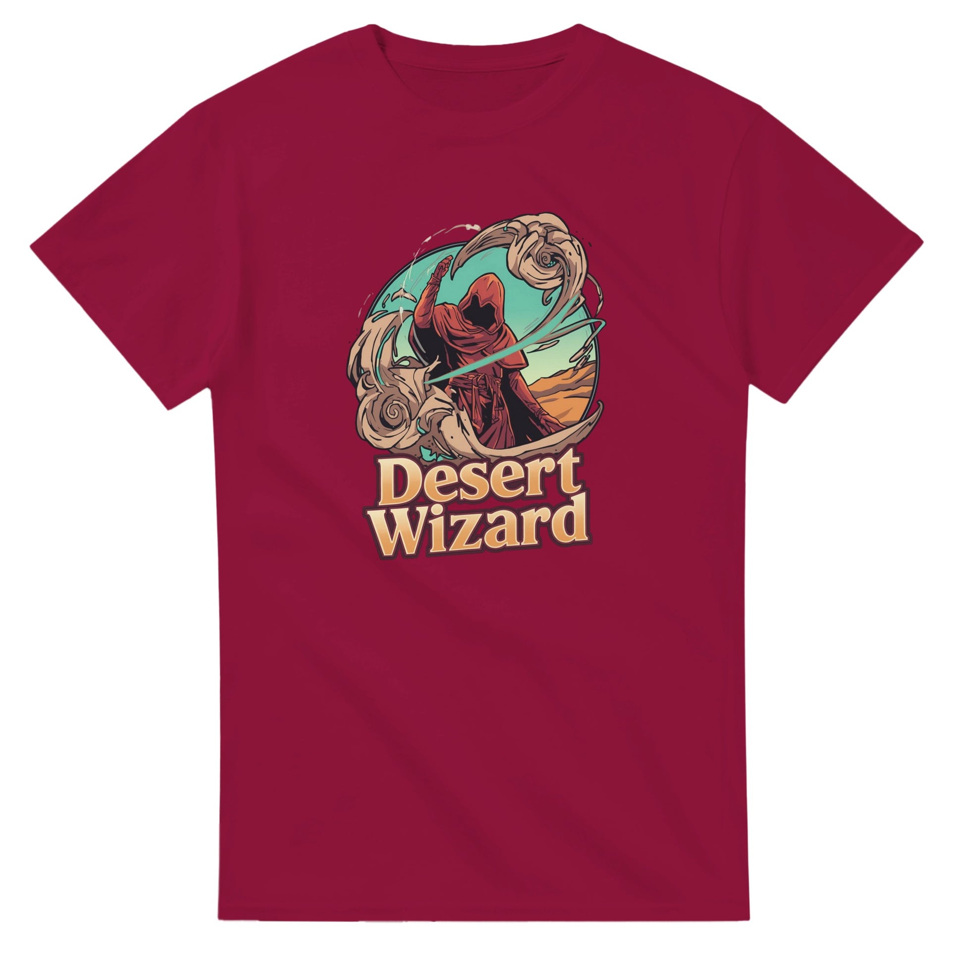 Mystic Desert Wizard graphic design on a Heavyweight T-shirt