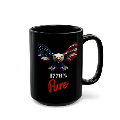 Patriotic 1776% Pure Eagle Design Mug